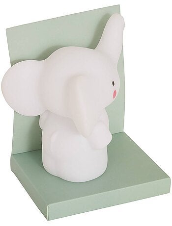 Elefante niño luz de noche softy blanco 14.5x13x10.5 cm