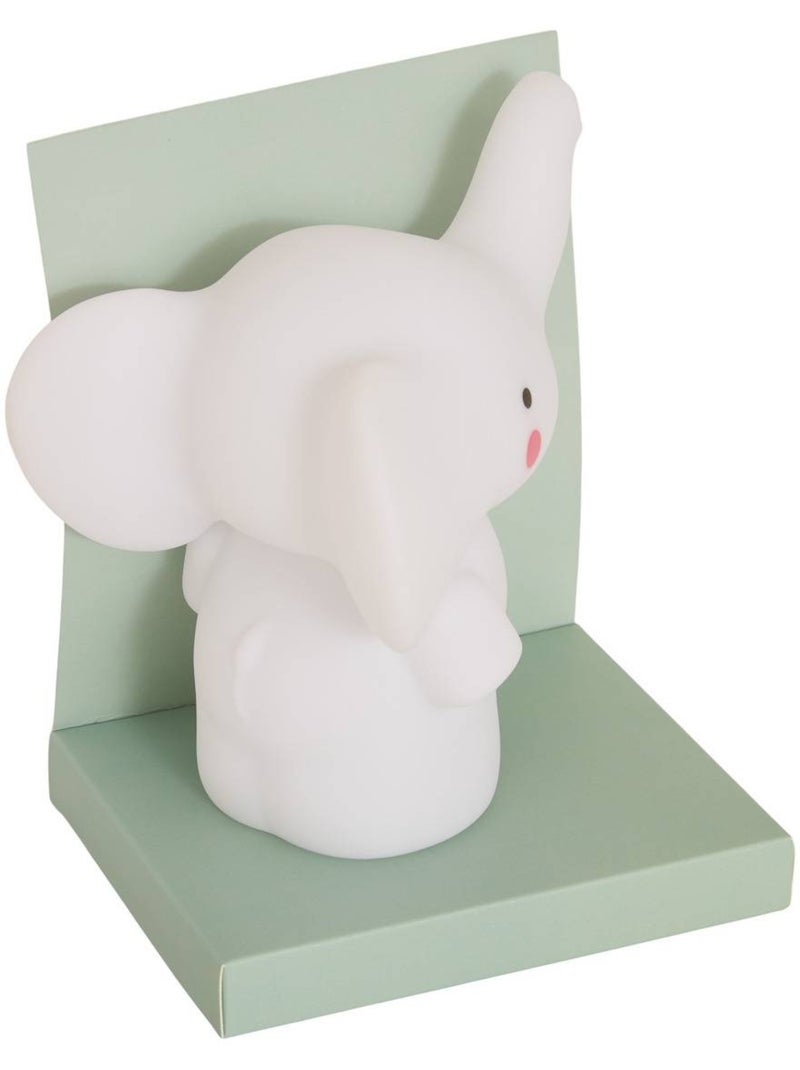 Elefante niño luz de noche softy blanco 14.5x13x10.5 cm Blanco - Kiabi