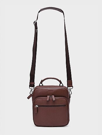 Elegante bolso de piel para hombre