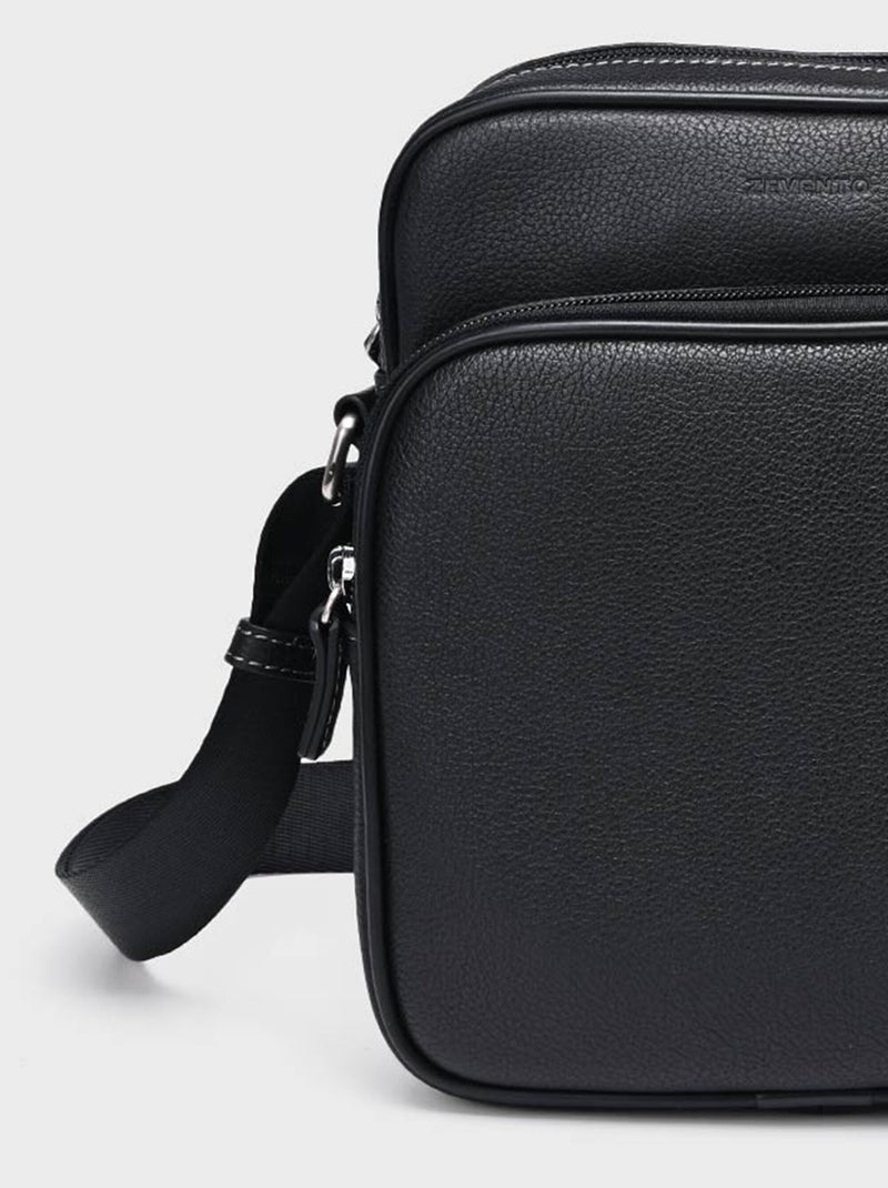 Elegante bolso multibolsillos de piel - AFIBEL Negro - Kiabi