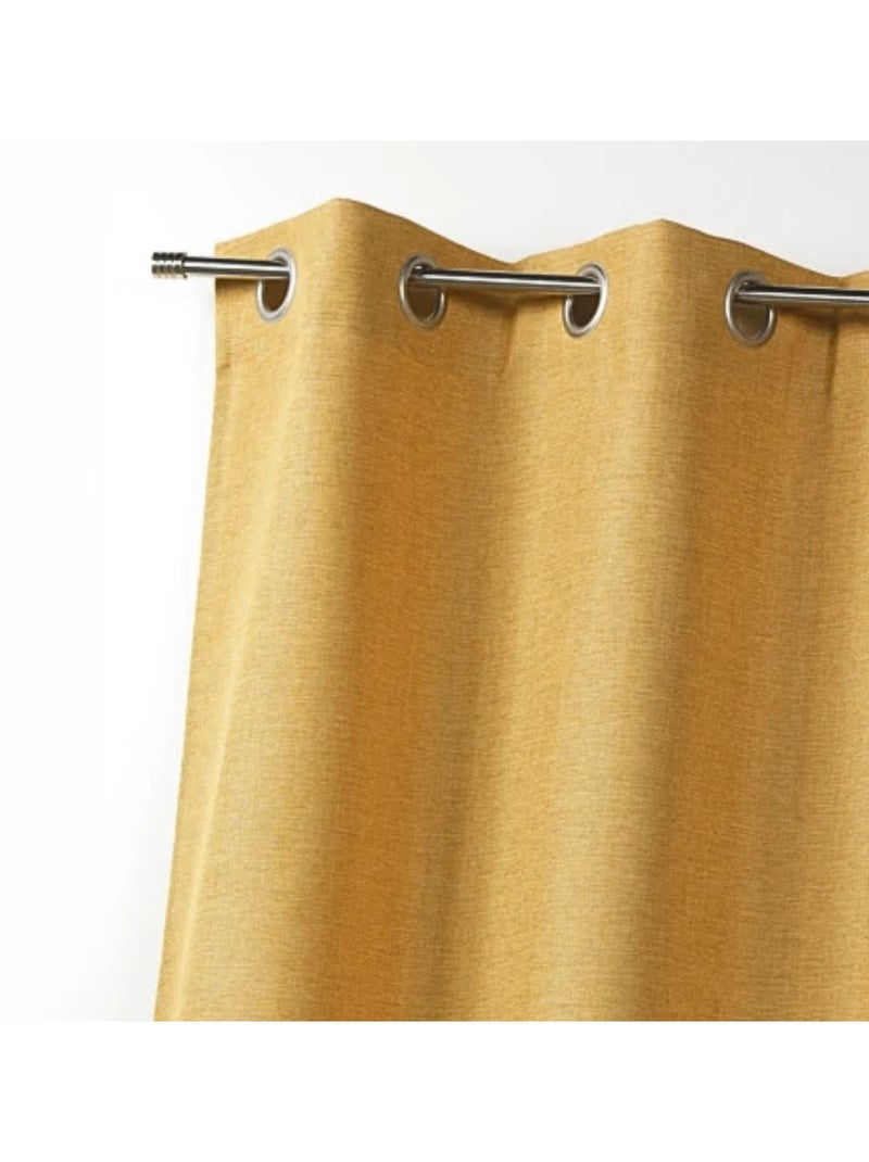 Elegante cortina moteada lista para instalar Amarillo oscuro - Kiabi