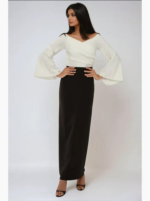 Elegante vestido largo exclusivo a medida hiccup - Kiabi Elegante vestido largo exclusivo a medida hiccup - Kiabi