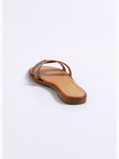 Elegantes mules planos estilo cocodrilo - AFIBEL - Kiabi