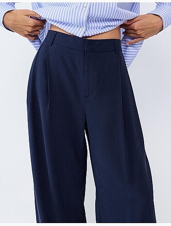 Elegantes pantalones plisados, mo fashion