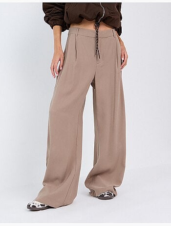Elegantes pantalones plisados, mo fashion