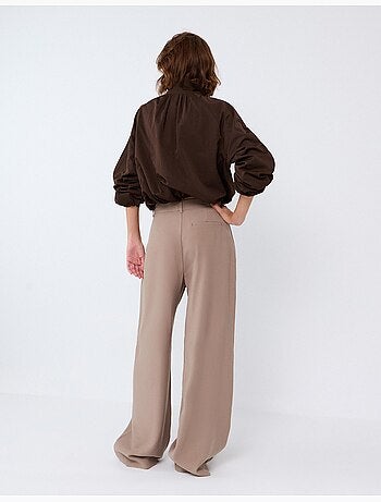 Elegantes pantalones plisados, mo fashion