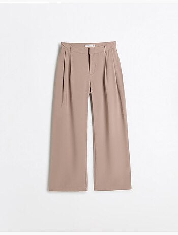 Elegantes pantalones plisados, mo fashion