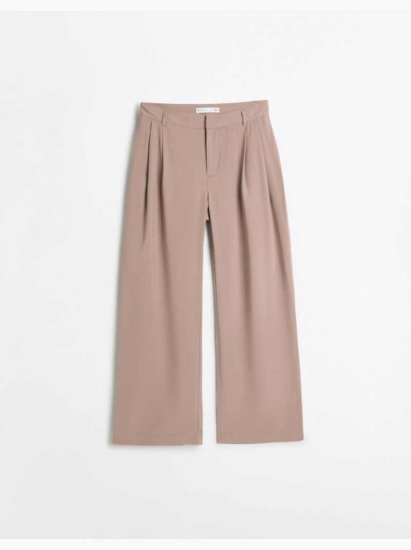 Elegantes pantalones plisados, mo fashion Beige - Kiabi