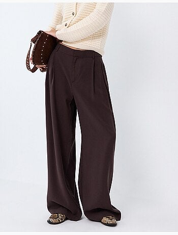 Elegantes pantalones plisados, mo fashion