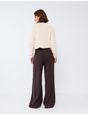 Elegantes pantalones plisados, mo fashion