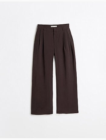 Elegantes pantalones plisados, mo fashion