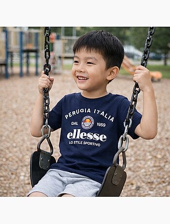 Ellesse - Camiseta infantil de manga corta