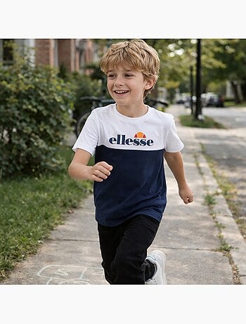 Ellesse - Camiseta infantil de manga corta con