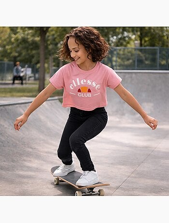 Ellesse - Camiseta para niña de manga corta