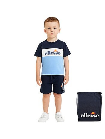 Ellesse - Conjunto de 3 piezas: camiseta, pantalón corto y mochila