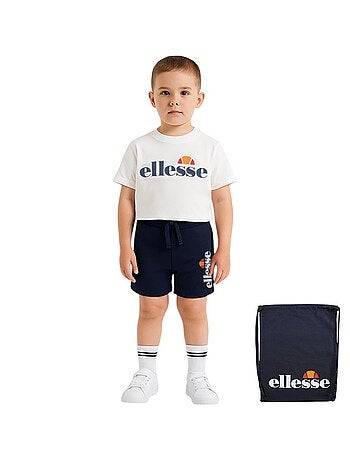 Ellesse - Conjunto de 3 piezas: camiseta, pantalón corto y mochila
