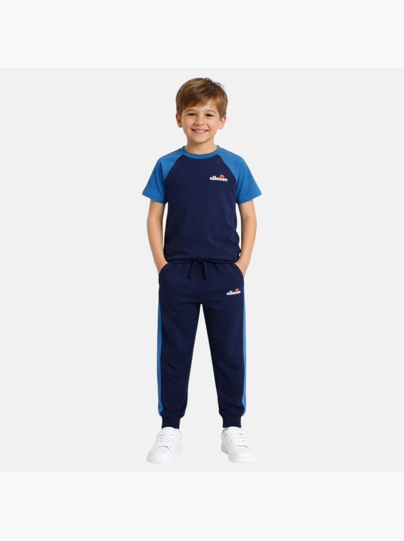 Ellesse - Conjunto infantil 3 piezas compuesto por dos camisetas y un pantalón de chándal Azul marino - Kiabi