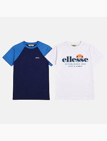 Ellesse - Conjunto infantil 3 piezas compuesto por dos camisetas y un pantalón de chándal