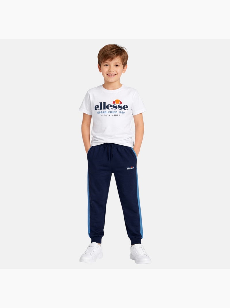 Ellesse - Conjunto infantil 3 piezas compuesto por dos camisetas y un pantalón de chándal Azul marino - Kiabi