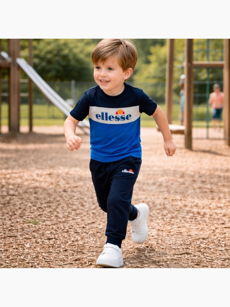 Ellesse - Conjunto infantil 3 piezas compuesto por dos camisetas y un pantalón de chándal Azul - Kiabi