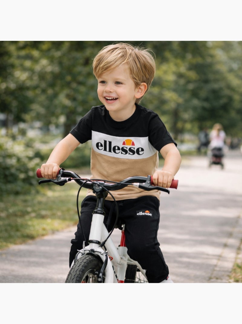 Ellesse - Conjunto infantil 3 piezas compuesto por dos camisetas y un pantalón de chándal Beige - Kiabi