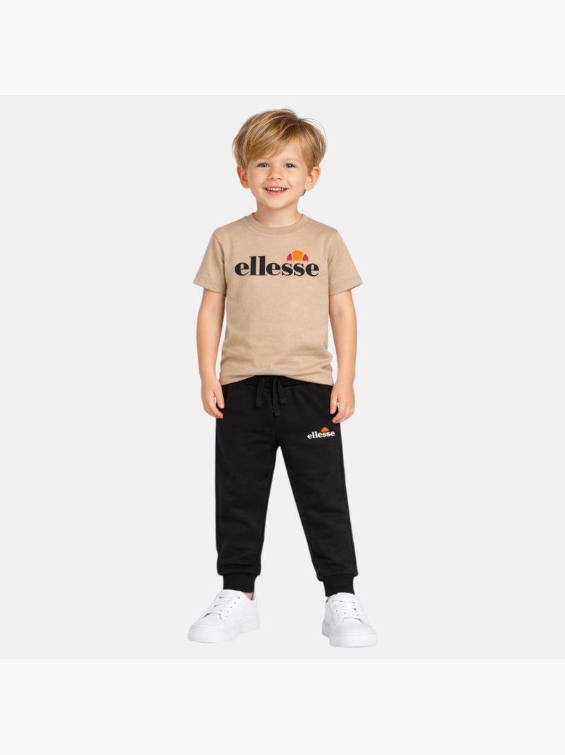 Ellesse - Conjunto infantil 3 piezas compuesto por dos camisetas y un pantalón de chándal Beige - Kiabi