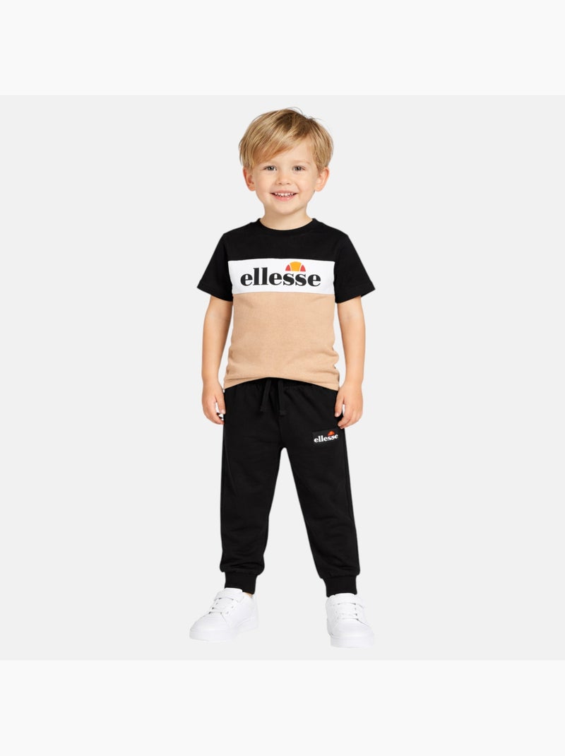 Ellesse - Conjunto infantil 3 piezas compuesto por dos camisetas y un pantalón de chándal Beige - Kiabi