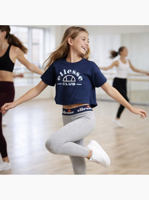 Ellesse - Conjunto niña compuesto por camiseta corta sujetador deportivo y leggings - Kiabi Ellesse - Conjunto niña compuesto por camiseta corta sujetador deportivo y leggings - Kiabi
