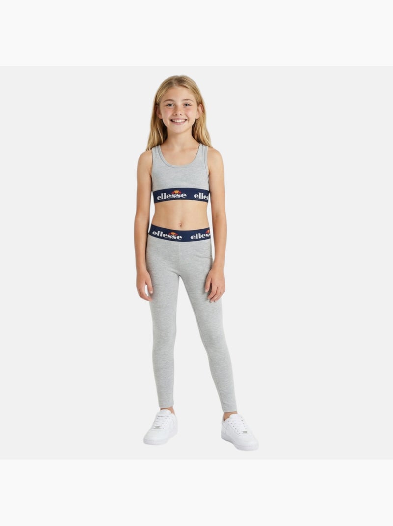 Ellesse - Conjunto niña compuesto por camiseta corta sujetador deportivo y leggings Gris - Kiabi