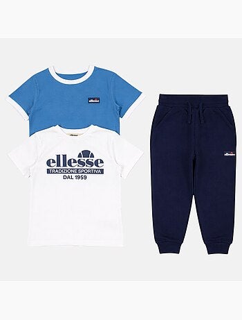 Ellesse - Conjunto niño compuesto por dos camisetas y un pantalón ideal
