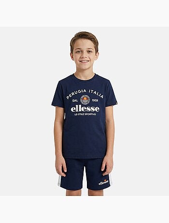 Ellesse - Conjunto niño práctico y moderno compuesto por dos camisetas y un pantalón corto