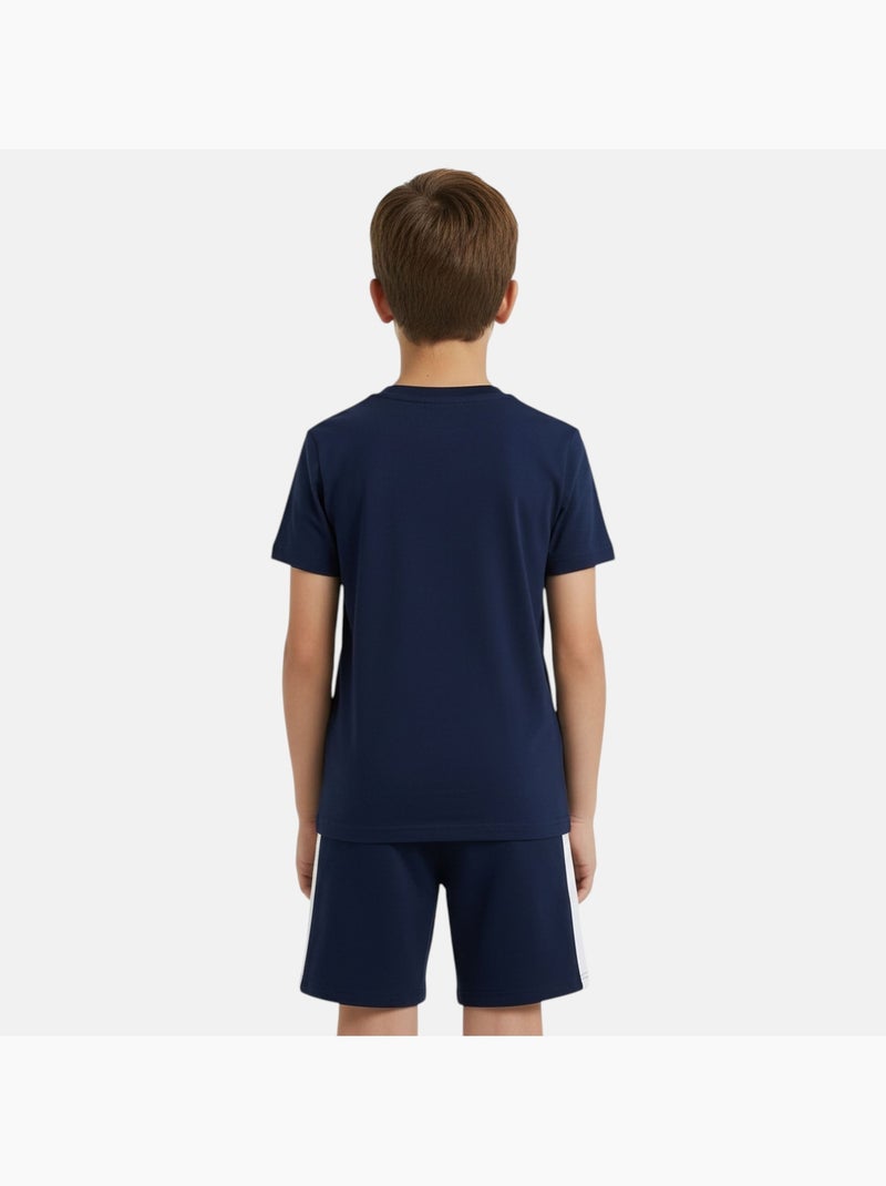Ellesse - Conjunto niño práctico y moderno compuesto por dos camisetas y un pantalón corto Azul marino - Kiabi