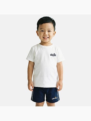 Ellesse - Conjunto niño práctico y moderno compuesto por dos camisetas y un pantalón corto
