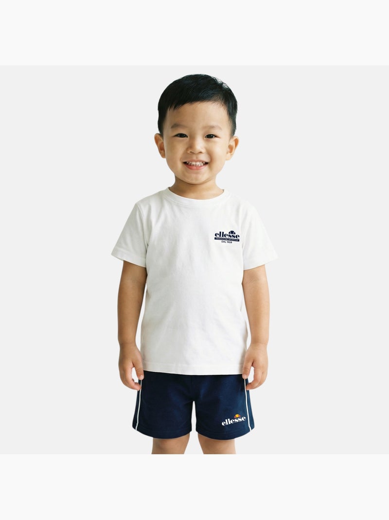 Ellesse - Conjunto niño práctico y moderno compuesto por dos camisetas y un pantalón corto Azul marino - Kiabi