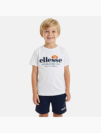 Ellesse - Conjunto niño práctico y moderno compuesto por dos camisetas y un pantalón corto