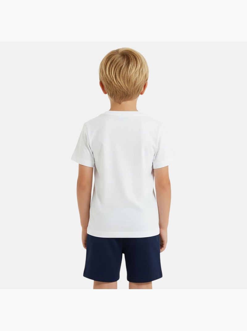 Ellesse - Conjunto niño práctico y moderno compuesto por dos camisetas y un pantalón corto Azul marino - Kiabi
