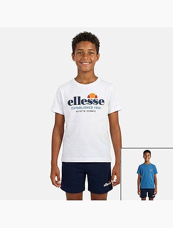 Ellesse - Conjunto niño práctico y moderno compuesto por dos camisetas y un pantalón corto