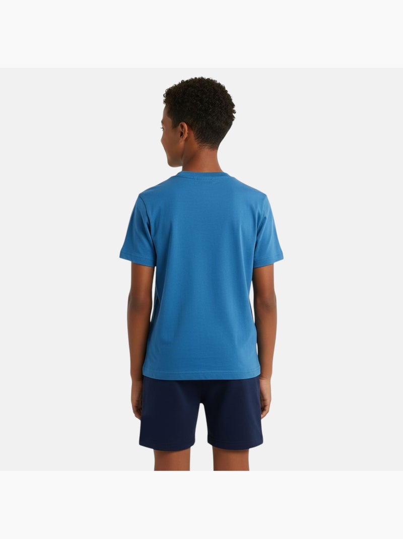 Ellesse - Conjunto niño práctico y moderno compuesto por dos camisetas y un pantalón corto Azul marino - Kiabi