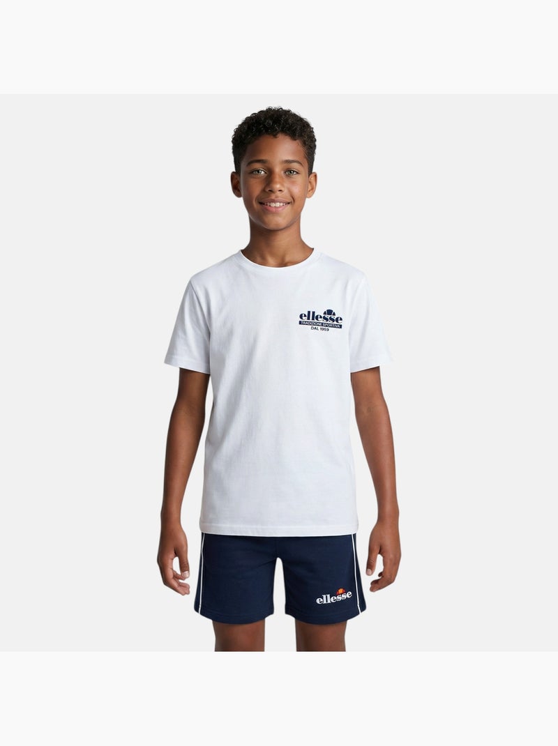 Ellesse - Conjunto niño práctico y moderno compuesto por dos camisetas y un pantalón corto Azul marino - Kiabi