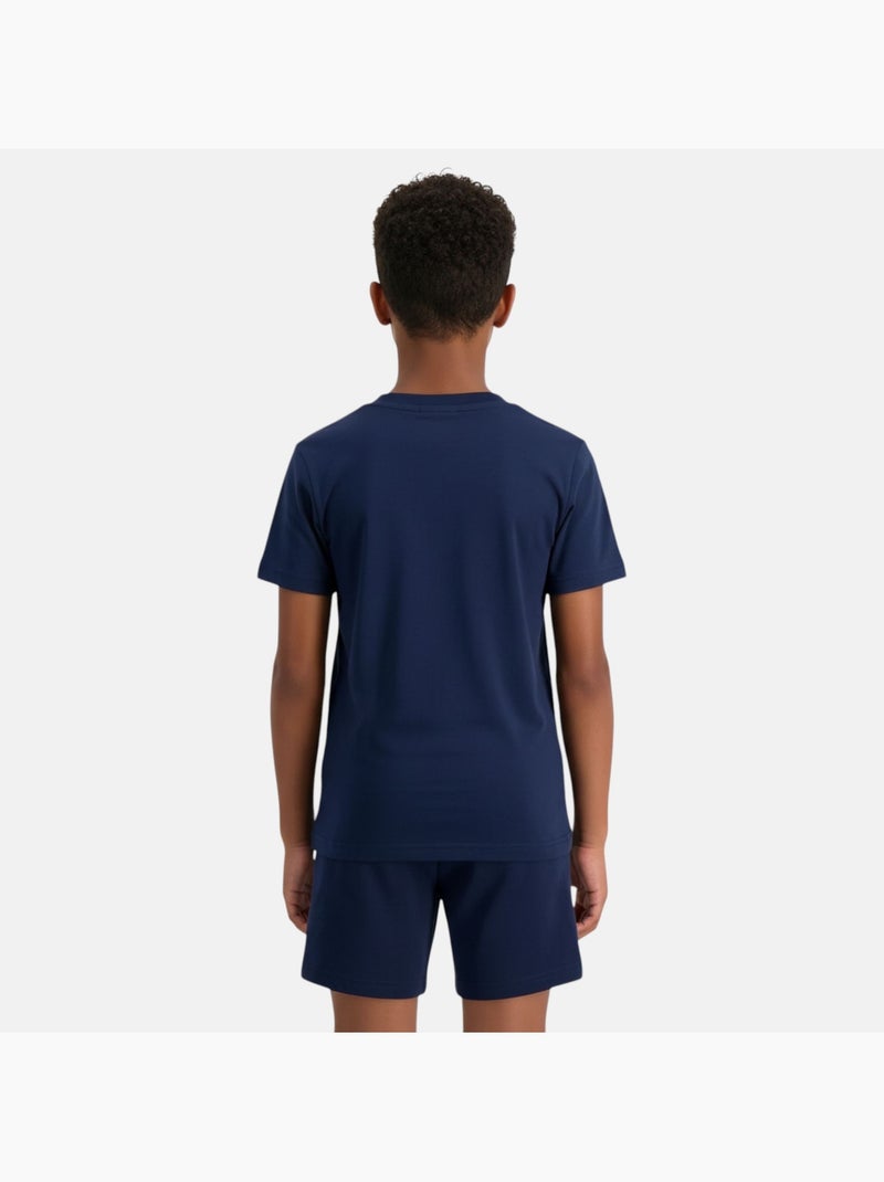 Ellesse - Conjunto niño práctico y moderno compuesto por dos camisetas y un pantalón corto Azul marino - Kiabi