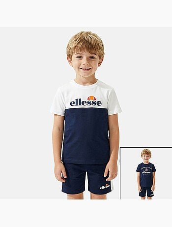 Ellesse - Conjunto niño práctico y moderno compuesto por dos camisetas y un pantalón corto