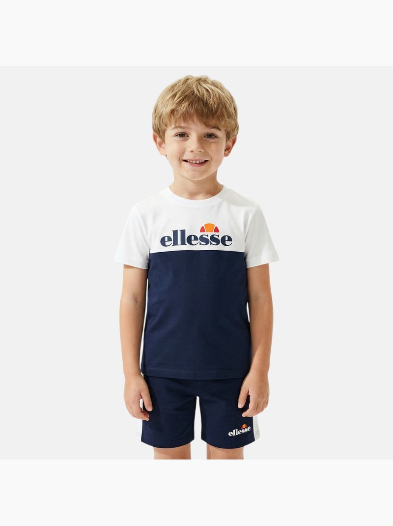 Ellesse - Conjunto niño práctico y moderno compuesto por dos camisetas y un pantalón corto Azul marino - Kiabi