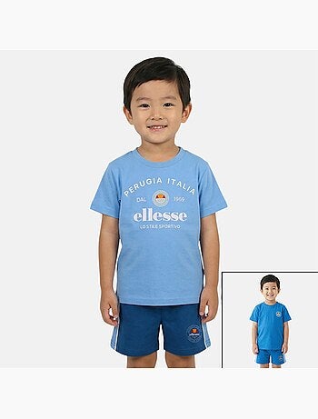 Ellesse - Conjunto niño práctico y moderno compuesto por dos camisetas y un pantalón corto
