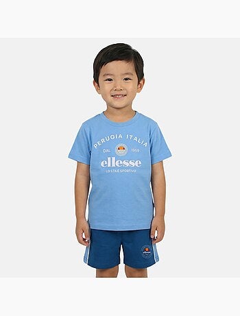Ellesse - Conjunto niño práctico y moderno compuesto por dos camisetas y un pantalón corto