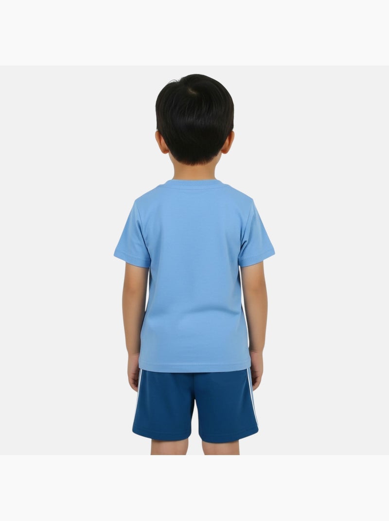 Ellesse - Conjunto niño práctico y moderno compuesto por dos camisetas y un pantalón corto Azul - Kiabi