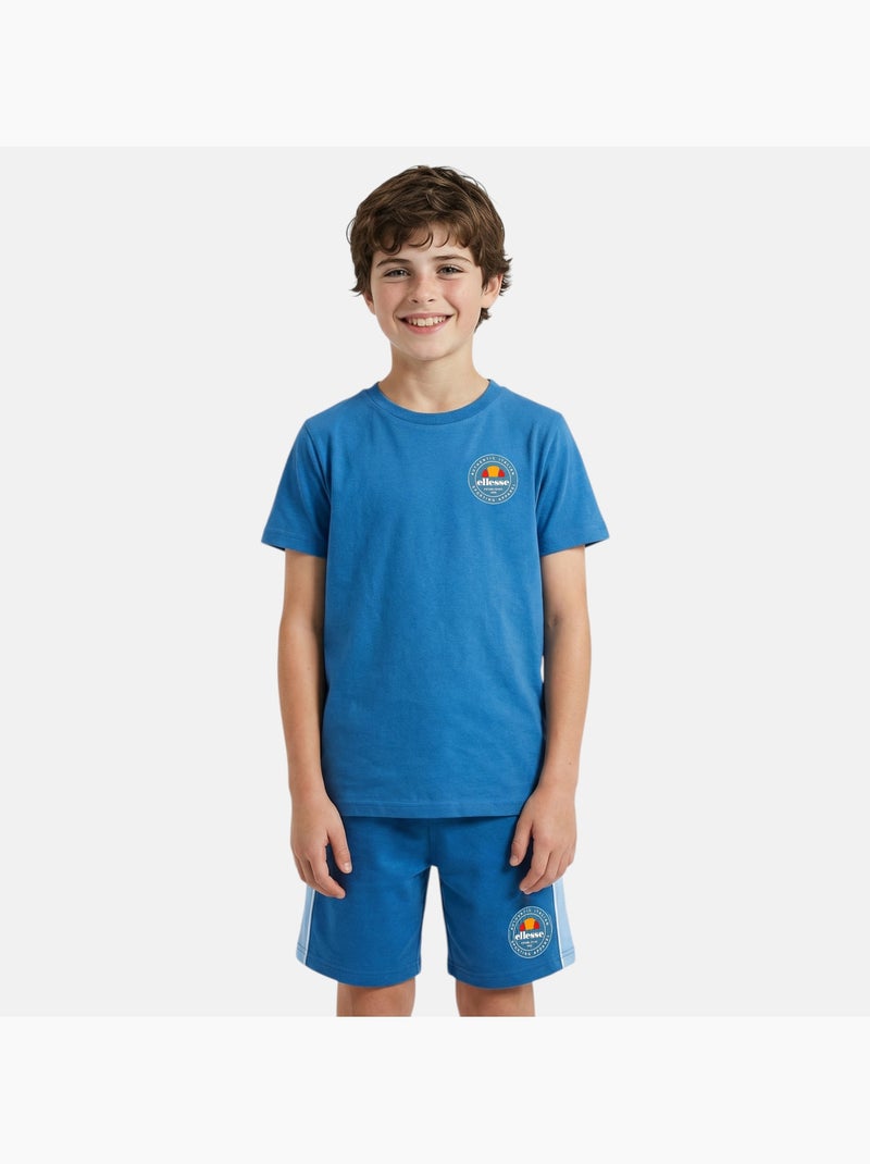 Ellesse - Conjunto niño práctico y moderno compuesto por dos camisetas y un pantalón corto Azul - Kiabi