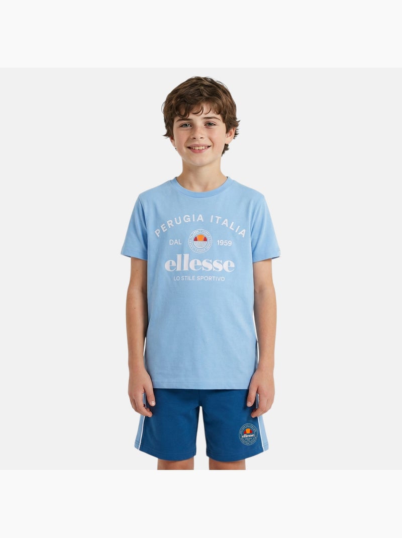 Ellesse - Conjunto niño práctico y moderno compuesto por dos camisetas y un pantalón corto Azul - Kiabi