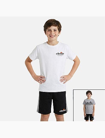 Ellesse - Conjunto niño práctico y moderno compuesto por dos camisetas y un pantalón corto