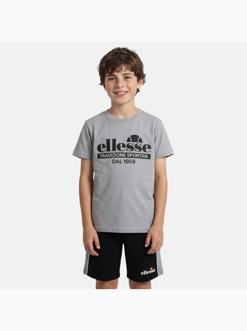 Ellesse - Conjunto niño práctico y moderno compuesto por dos camisetas y un pantalón corto Negro - Kiabi