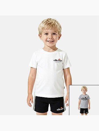 Ellesse - Conjunto niño práctico y moderno compuesto por dos camisetas y un pantalón corto